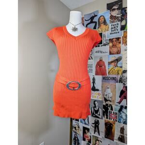 Orange Y2K Tank Dress